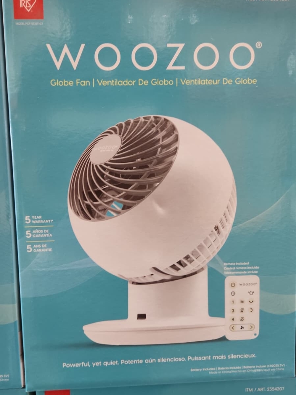 Woozoo White Globe Fan by IRIS
